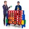 Costway 4-to-Score Giant Game Set 4-in-a-Row Connect Game W/Net Storage for Kids & Adult